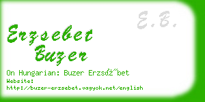 erzsebet buzer business card